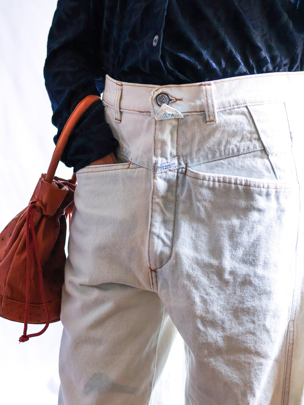 【sizeL】1980’s Marithé + François Girbaud Denim Tapered Pants (Made in Italy)