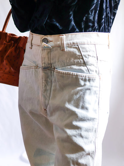 【sizeL】1980’s Marithé + François Girbaud Denim Tapered Pants (Made in Italy)