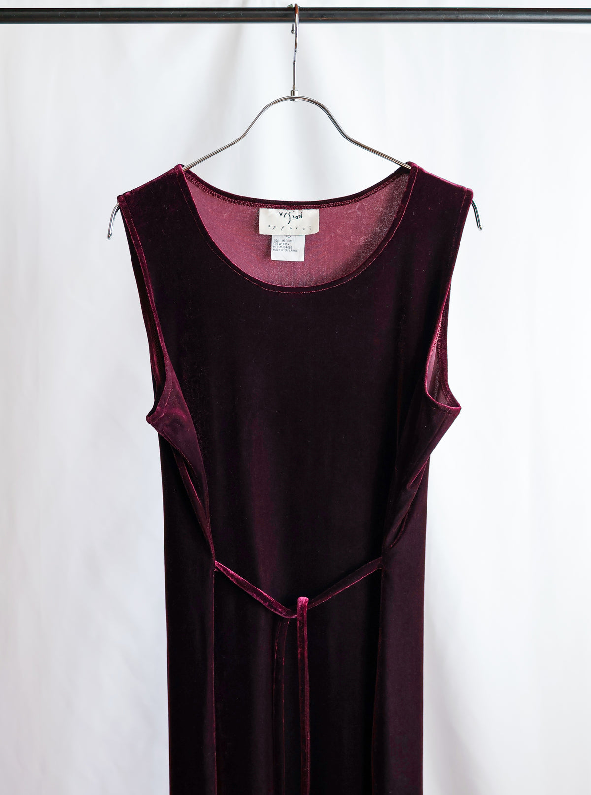【sizeM-L】1990’s Velvet Stretch Sleeveless Long Dress