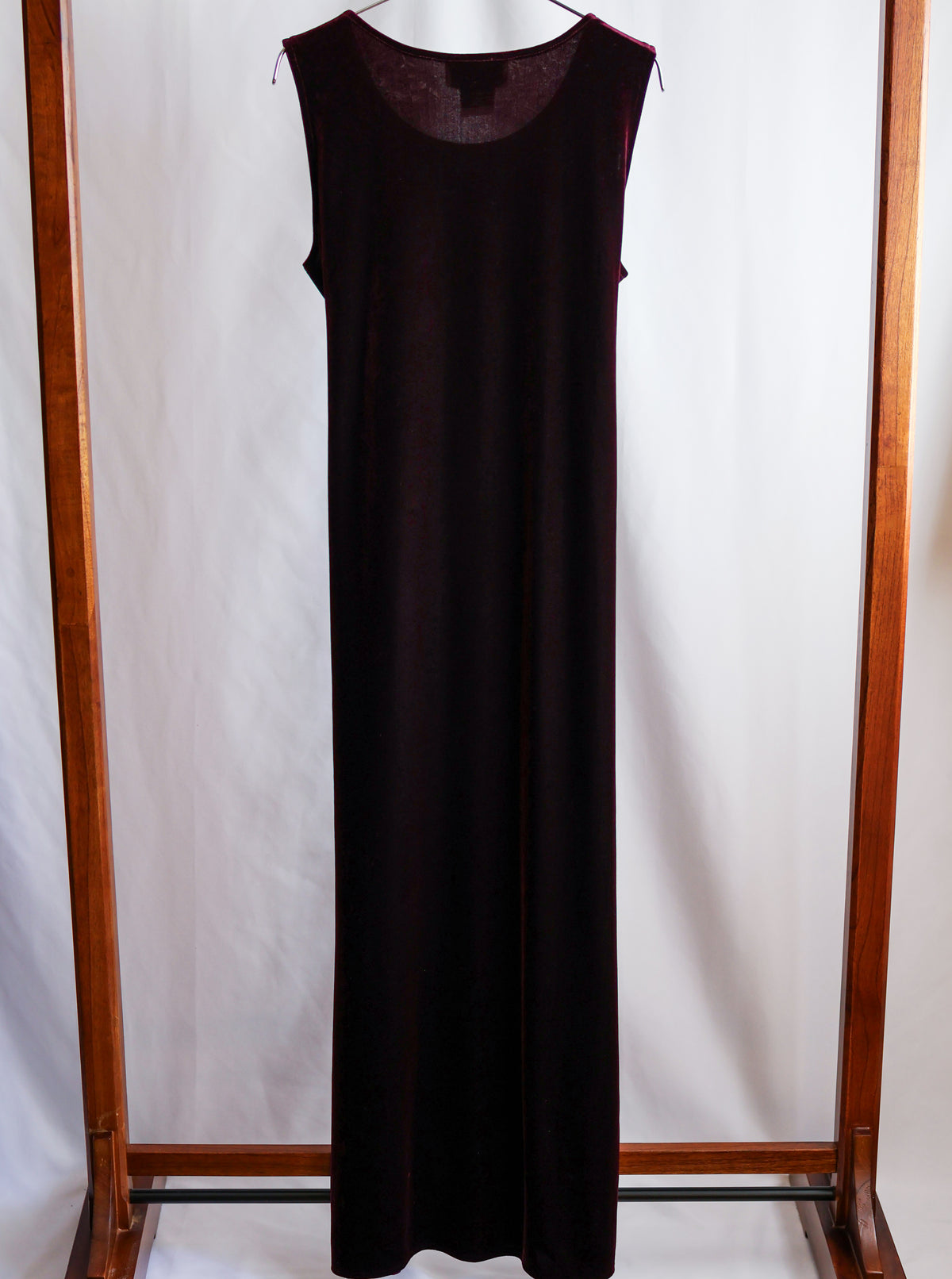 【sizeM-L】1990’s Velvet Stretch Sleeveless Long Dress