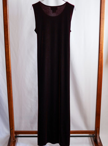 【sizeM-L】1990’s Velvet Stretch Sleeveless Long Dress