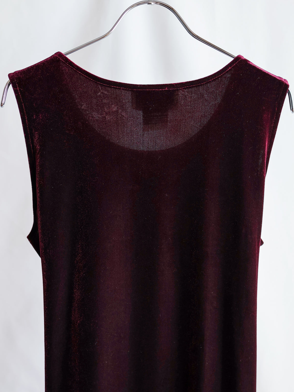 【sizeM-L】1990’s Velvet Stretch Sleeveless Long Dress