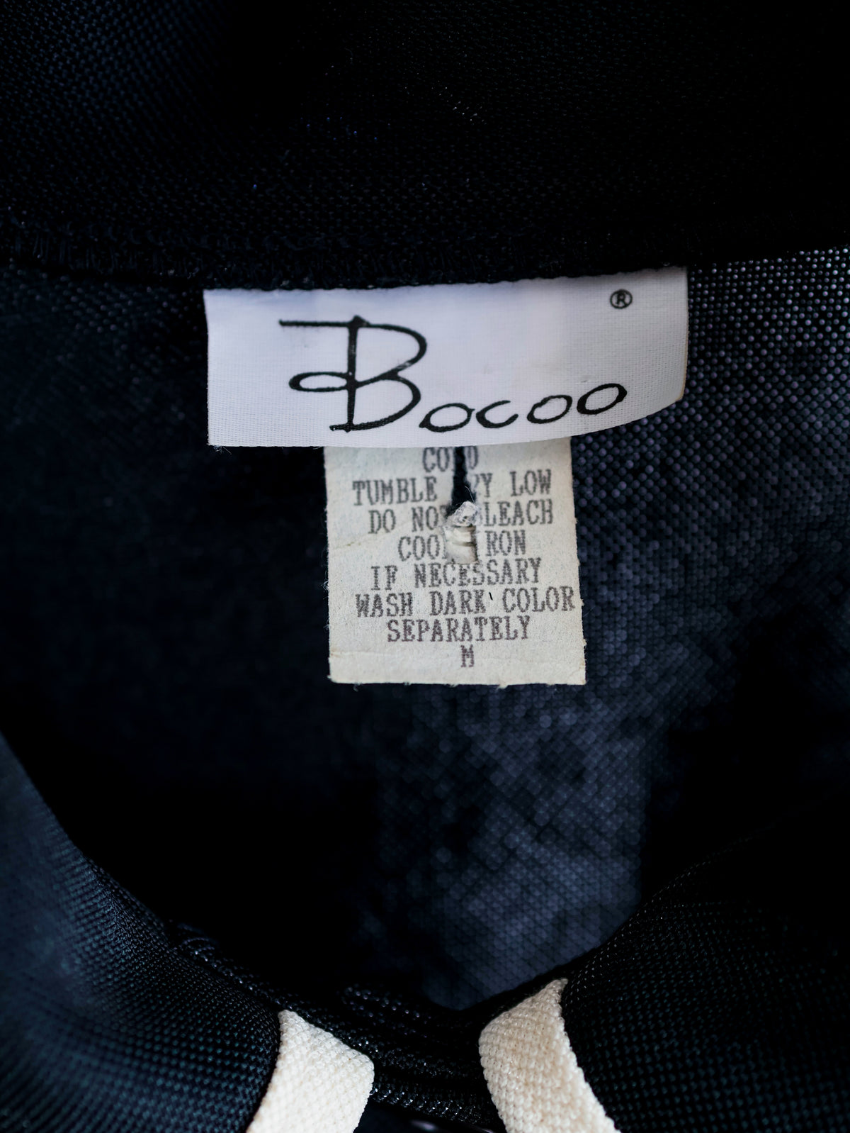 【sizeXL】1980’s Piping Round Collar Jersey Jacket
