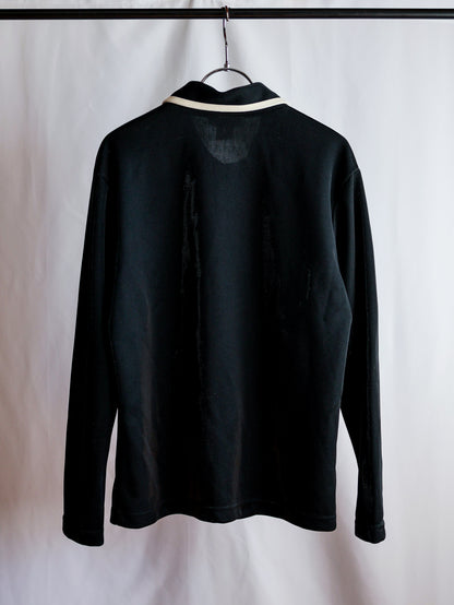 【sizeXL】1980’s Piping Round Collar Jersey Jacket