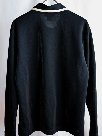 【sizeXL】1980’s Piping Round Collar Jersey Jacket