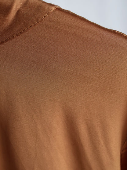 【sizeM】1990’s Viscose Bow Tie Blouse（Made In Italy）