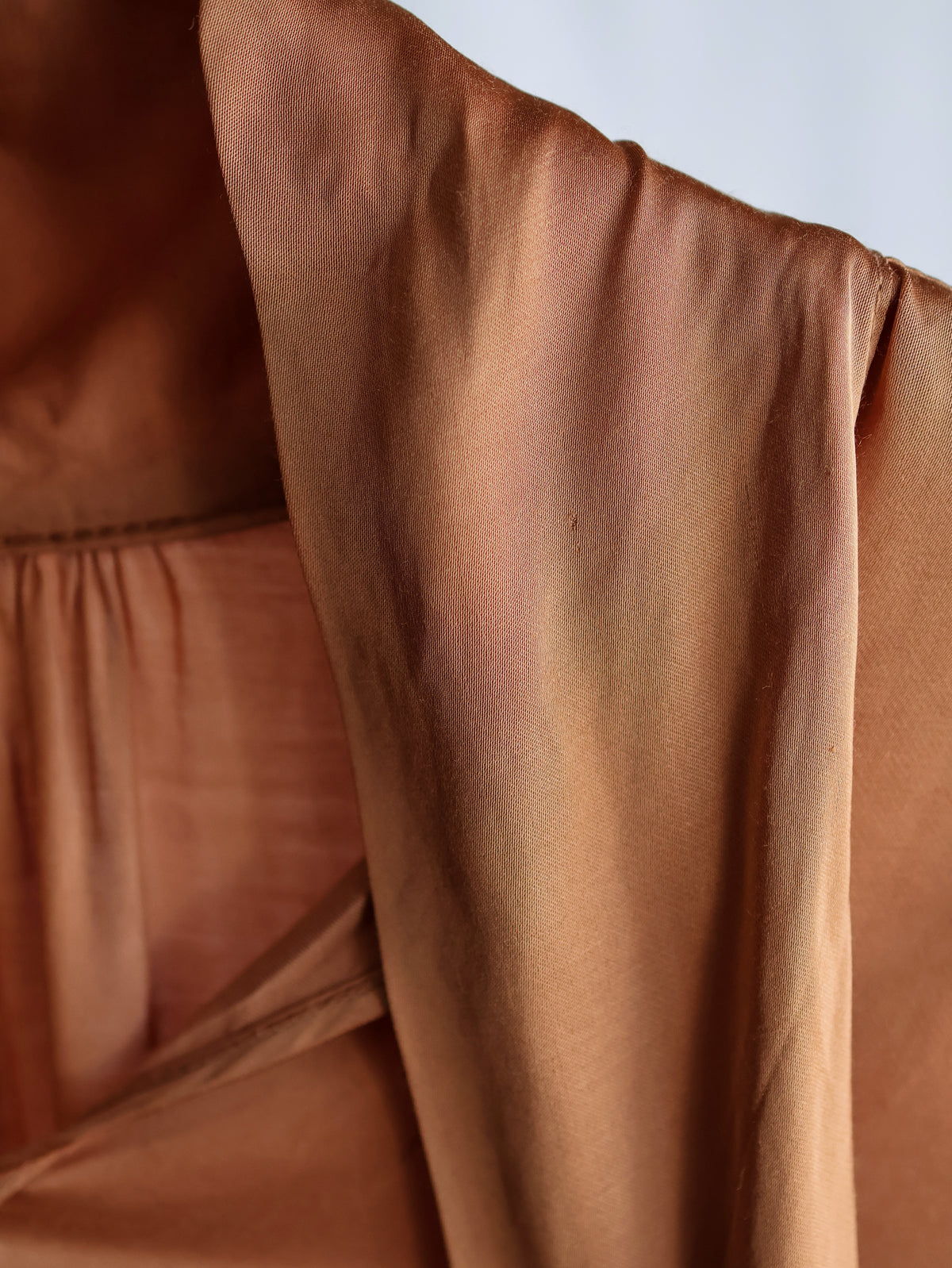 【sizeM】1990’s Viscose Bow Tie Blouse（Made In Italy）