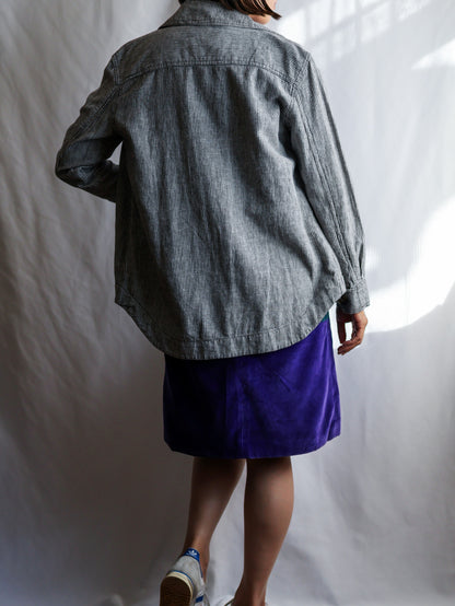 【sizeS】Linen Cotton Stripe Shirt Jacket